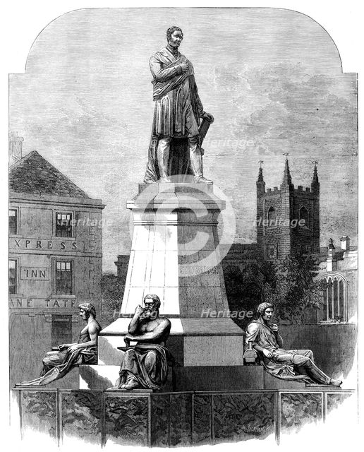 The Monument to George Stephenson at Newcastle-on-Tyne, 1862. Creator: Mason Jackson.