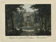 The monument to Grand Duchess Alexandra Pavlovna at Pavlovsk, 1810s. Creator: Thurner (active first quarter of the 19th century)