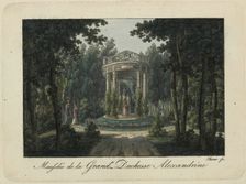 The monument to Grand Duchess Alexandra Pavlovna at Pavlovsk, 1810s. Creator: Thurner (active first quarter of the 19th century)
