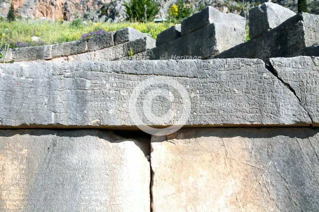 The Monument to the Kings of Argos, Delphi, Greece. Creator: Samuel Magal.