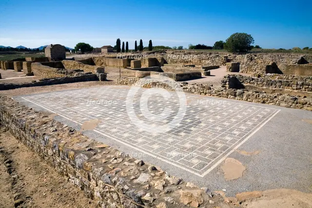 The mosaic floor of House I in the Roman city of Emporiae, Empuries, Spain, 2007. Creator: Samuel Magal.