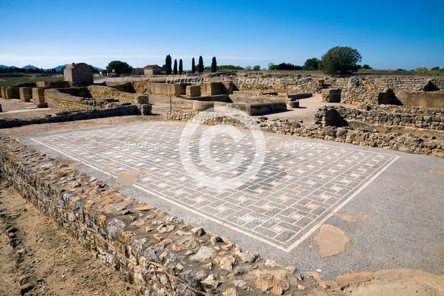 The mosaic floor of House I in the Roman city of Emporiae, Empuries, Spain, 2007. Artist: Samuel Magal