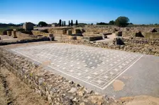 The mosaic floor of House I in the Roman city of Emporiae, Empuries, Spain, 2007. Creator: Samuel Magal