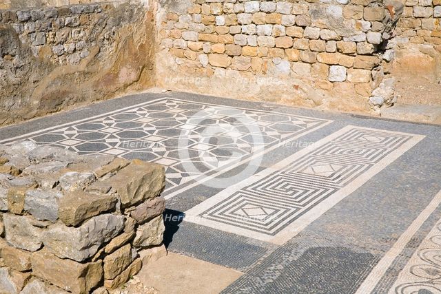 The mosaic floor of House I in the Roman city of Emporiae, Empuries, Spain, 2007. Artist: Samuel Magal