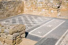 The mosaic floor of House I in the Roman city of Emporiae, Empuries, Spain, 2007. Creator: Samuel Magal