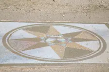 The mosaic floor of House II in the Roman city of Emporiae, Empuries, Spain, 2007. Creator: Samuel Magal