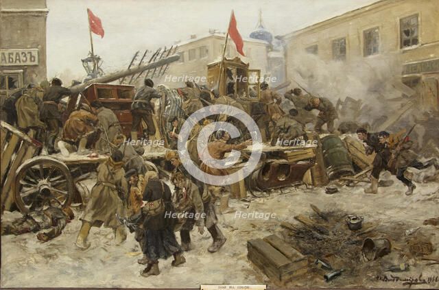 The Moscow Uprising in December 1905, 1906. Creator: Vladimirov, Ivan Alexeyevich (1869-1947).