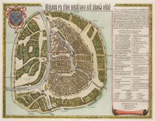 The Moscow Kremlin Map of the 16th century (Castellum Urbis Moskvae), 1662. Artist: Blaeu, Willem Janszoon (1571-1638)