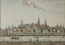 The Moscow Kremlin from the Moskva River, Between 1792 and 1820