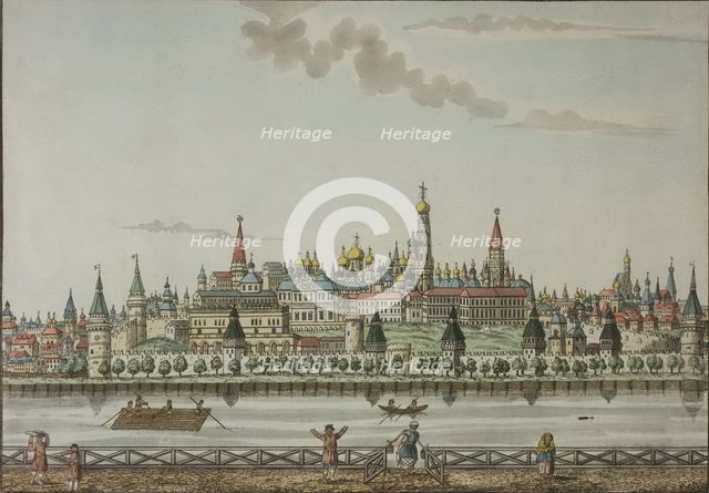 The Moscow Kremlin from the Moskva River, Between 1792 and 1820.