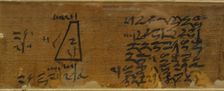 The Moscow Mathematical Papyrus (Golenishchev Mathematical Papyrus) Detail: 14th problem, ca 1840BC