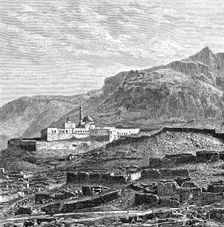 The mosque and the ruined quarter of Bayazid (Dogubayazit), Turkey, 1895