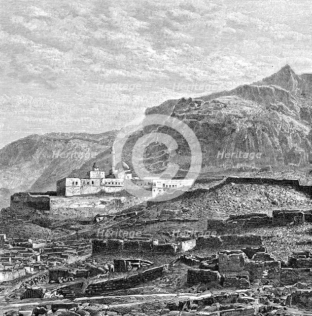 The mosque and the ruined quarter of Bayazid (Dogubayazit), Turkey, 1895. Artist: Unknown