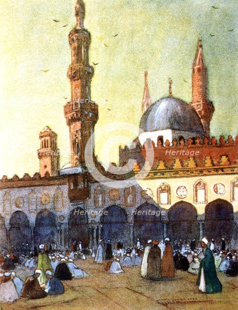 The Mosque of Al-Azhar, Cairo, Egypt, 1928. Artist: Louis Cabanes