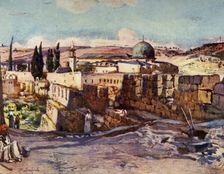The Mosque of El Aksa from Inside the South Wall of Jerusalem 1902. Creator: John Fulleylove