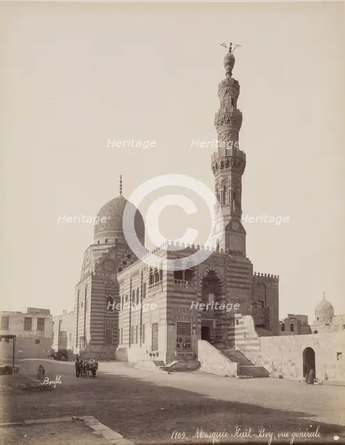 The Mosque of Kait Bey after Restoration, Cairo, c1882. Creator: Felix Bonfils.