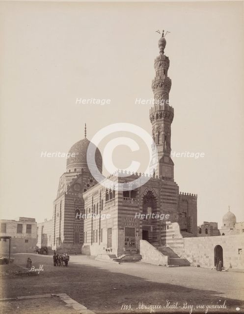 The Mosque of Kait Bey after Restoration, Cairo, c1882. Creator: Felix Bonfils.