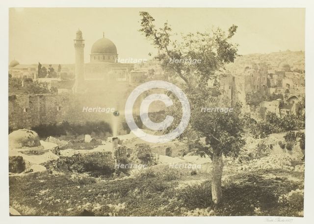 The Mosque of Omar, Jerusalem, 1857. Creator: Francis Frith.
