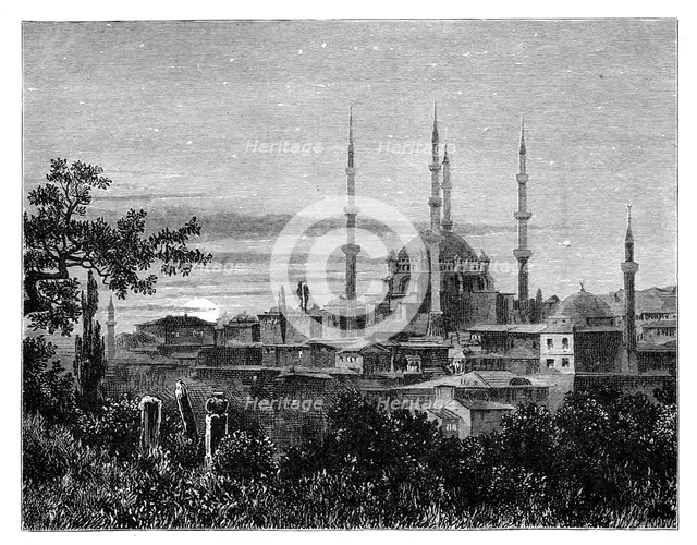 The Mosque of Selim II at Adrianople, Turkey, c1888. Artist: Unknown