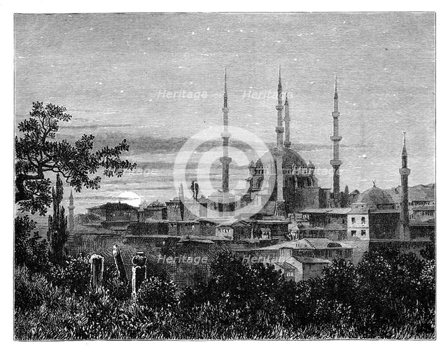 The Mosque of Selim II at Adrianople, Turkey, c1888. Artist: Unknown