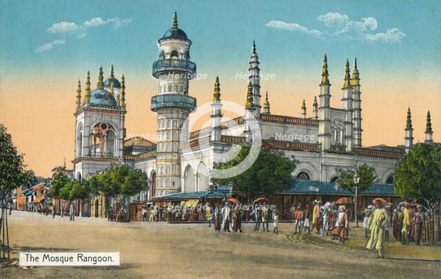 'The Mosque Rangoon', c1888. Artist: Unknown.