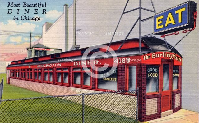 'The Most Beautiful Diner in Chicago', postcard, 1942. Artist: Unknown