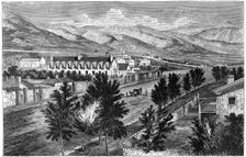The Mormon temple and Prophet's Block, Salt Lake City, Utah
