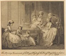 The Morning Amusements of her Royal Highness, 1782. Creator: William Blake