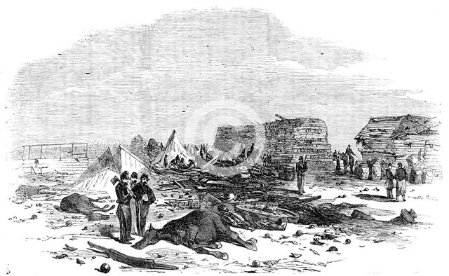 The Morning after the Explosion at Inkerman Mill, 1856.  Creator: Unknown.