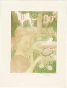 The Morning Bouquet, Tears, plate three from Love, 1898, published 1899. Creator: Maurice Denis