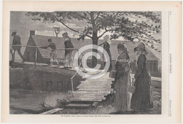 The Morning Bell (Harper's Weekly, Vol. XVII), December 13, 1873. Creator: Unknown.