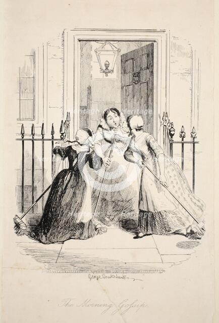 The Morning Gossip,from The Greatest Plague of Life, pub. 1847 (engraving)