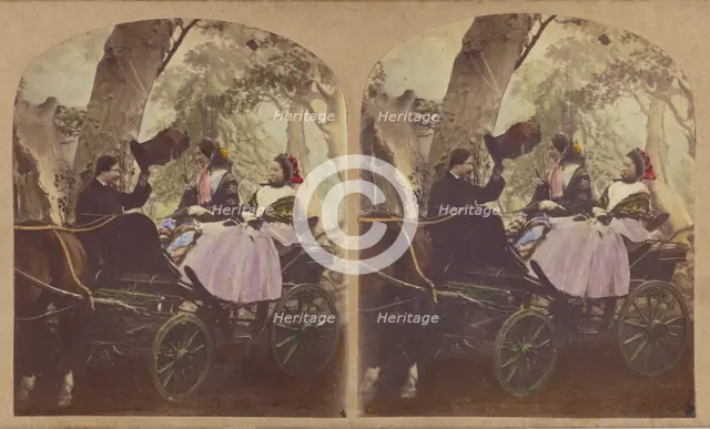 The Morning Drive., about 1855. Creator: Alfred Silvester.