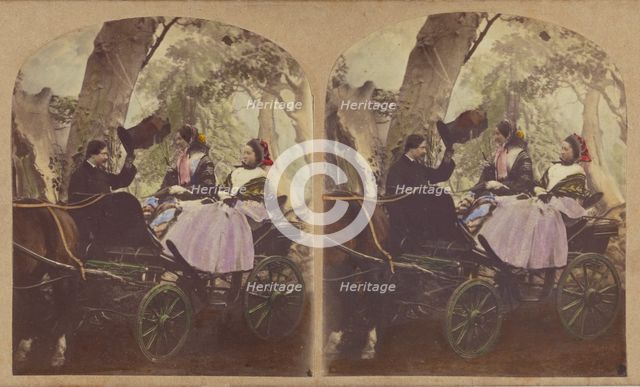 The Morning Drive., about 1855. Creator: Alfred Silvester.