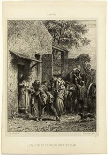 The Morning of the First Day of the Year, c. 1864. Creator: Charles Emile Jacque