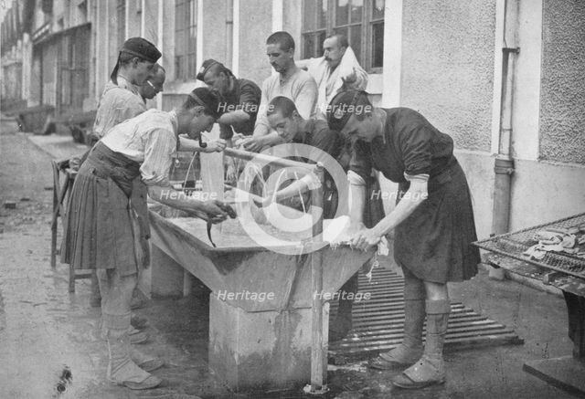 'The morning toilet on the Continent', 1914. Artist: Unknown.