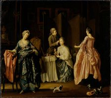 The Morning Toilet. Boudoir Scene, mid-18th-early 19th century. Creator: Per Hillestrom