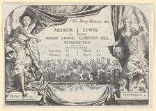 The Moray Minstrels (Invitation card of Arthur James Lewis), 1865. Creator: William Harcourt Hooper
