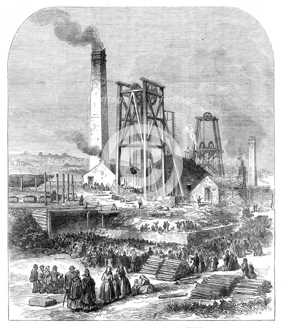 The Morley Main Colliery, near Dewsbury, after the explosion, 1872. Creator: Unknown.