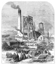 The Morley Main Colliery, near Dewsbury, after the explosion, 1872. Creator: Unknown