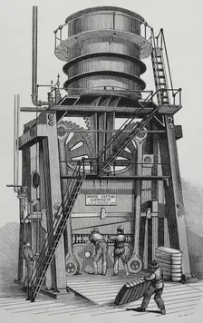 The Morse cotton baling press, John H. Ladd and Co. New York, United States, 1883. Creator: Unknown