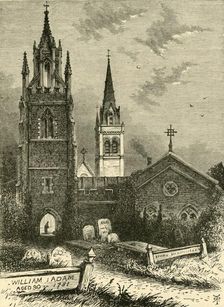 The Mortuary Chapel and New Church, Woburn 1898. Creator: Unknown