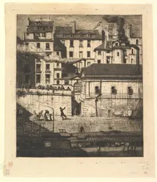 The Mortuary, Paris (La Morgue), 1854. Creator: Charles Meryon