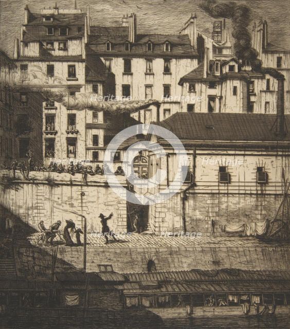 The Mortuary, Paris (La Morgue), 1854. Creator: Charles Meryon.