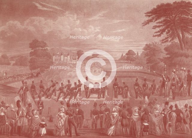 'The Mortar Battery at Woolwich', 1847 (1909). Artist: Charles Hunt.