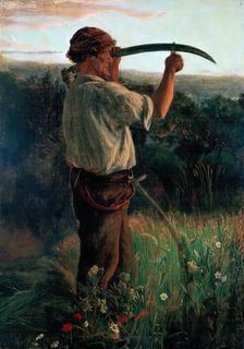 The Mower, c1865. Creator: Arthur Hughes