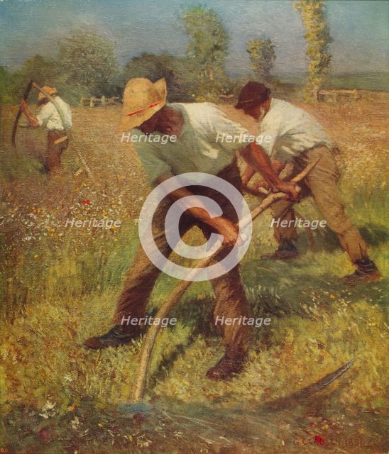 'The Mowers', c1891, (c1915). Artist: George Clausen.