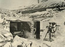 The Motor Car in the Garage, and Maize-Crusher on the right c1908, (1909)