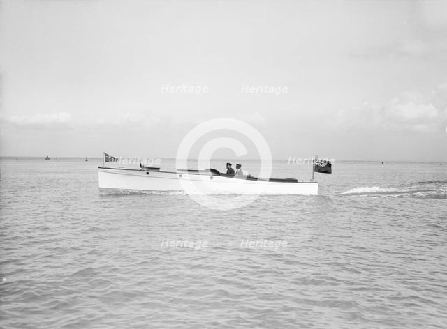 The motor launch 'Wendy' under way, 1913. Creator: Kirk & Sons of Cowes.