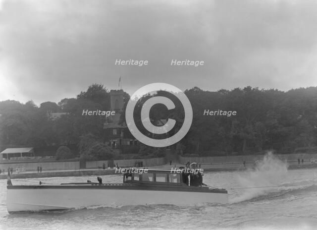 The motor launch 'My Lady Nancy' under way, 1921. Creator: Kirk & Sons of Cowes.